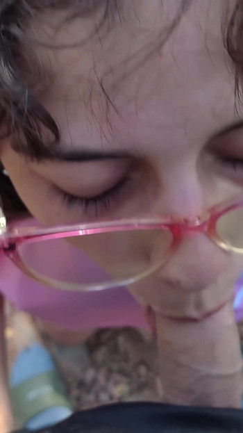 Must-see moment from "Latina teen gives a blowjob in the woods"