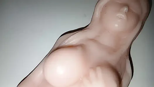 Mini sex doll fucked by big fingers