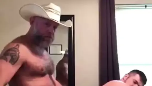 Daddy cowboy fucking his boy