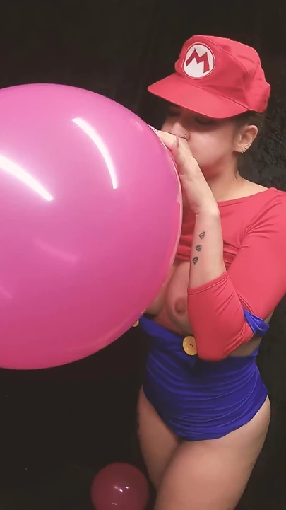 B2p Mario Bros cosplay rote Ballons Pop High Heels