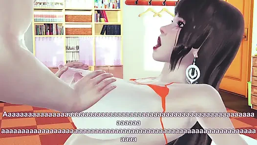 Aşık üvey anne tutkuya sahip olmadan çok uzun bir süre sonra kendini sevişmeye karar verir - 3d animasyon tam