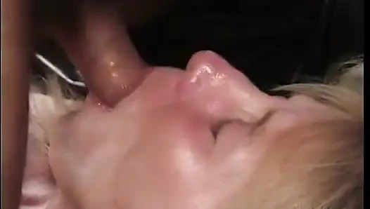 Moustachioed dude invites his mature blonde neighbour to take a cup of tea