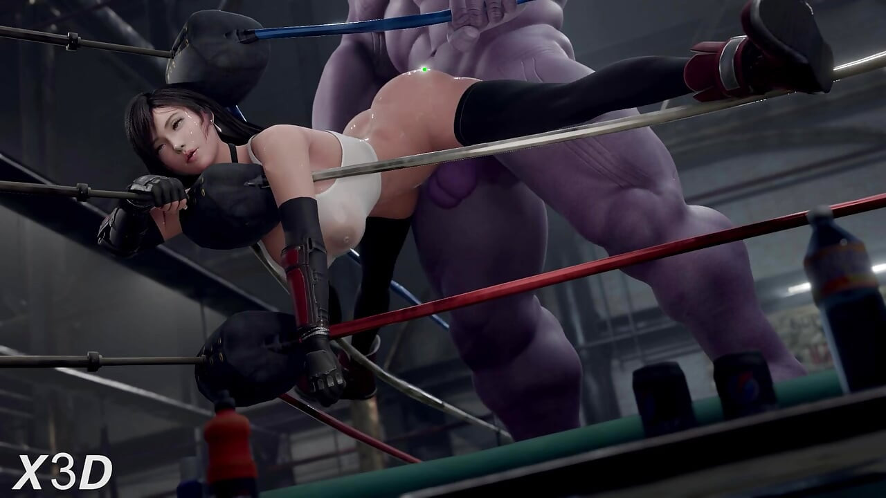 3D Hentai Nieocenzurowana kolekcja Tifa Lockhart Ubrania Biały