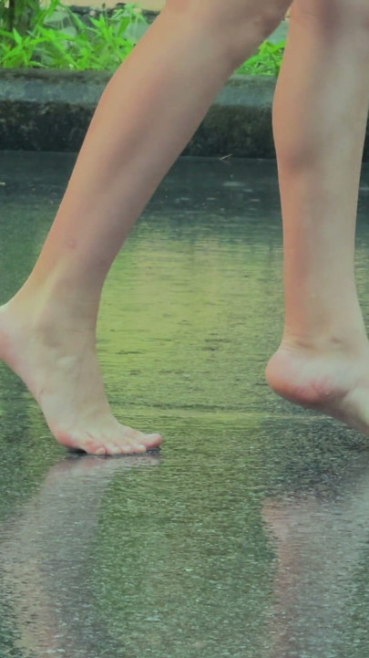 Bare Legs in the Rain