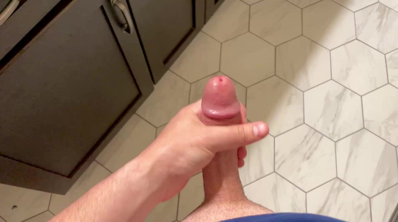 Acariciando uma carga quente no banheiro