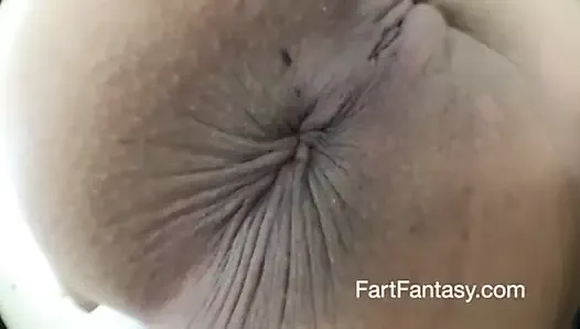 Slow motion, fart in close up