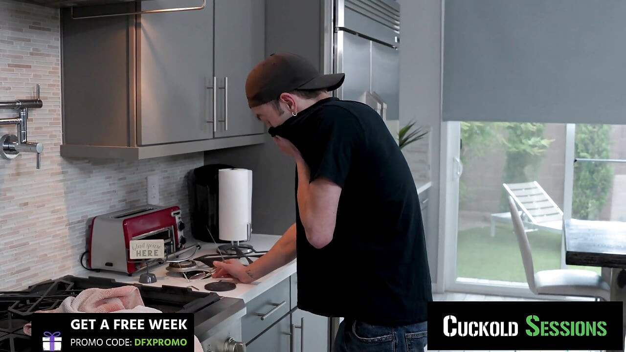 CUCKOLD SESSIONS - Hot Wife Lizzie Love Fucks Maintenance Guy While Cuck Watches