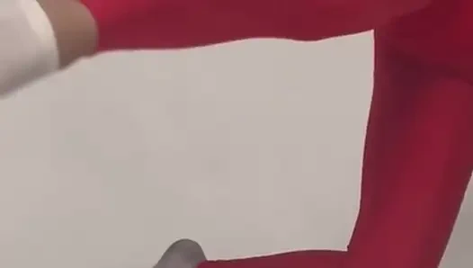 teasing yoga long legs