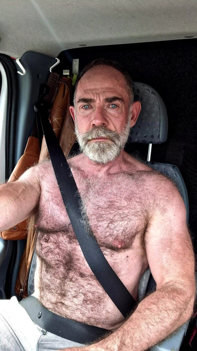 Driving shirtless