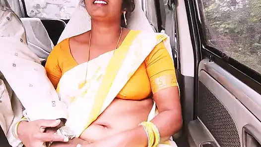 Indian Maid Car Sex with House Owner. Telugu Dirty Talks.