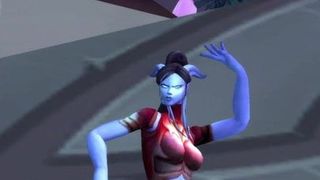 Draenei dança sexy feminina (world of warcraft)