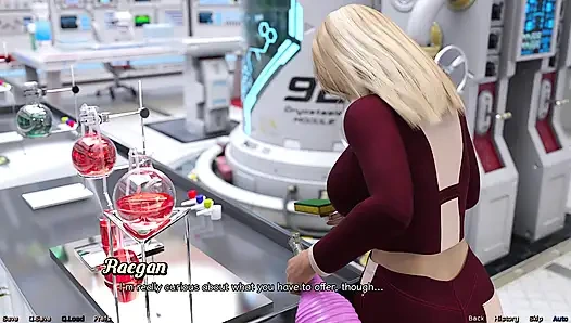 Uzayda Mahsur Kalmış - Striptizci Orta Yaşlı Seksi Kadın Büyük Göğüslerini Teşhir Ediyor