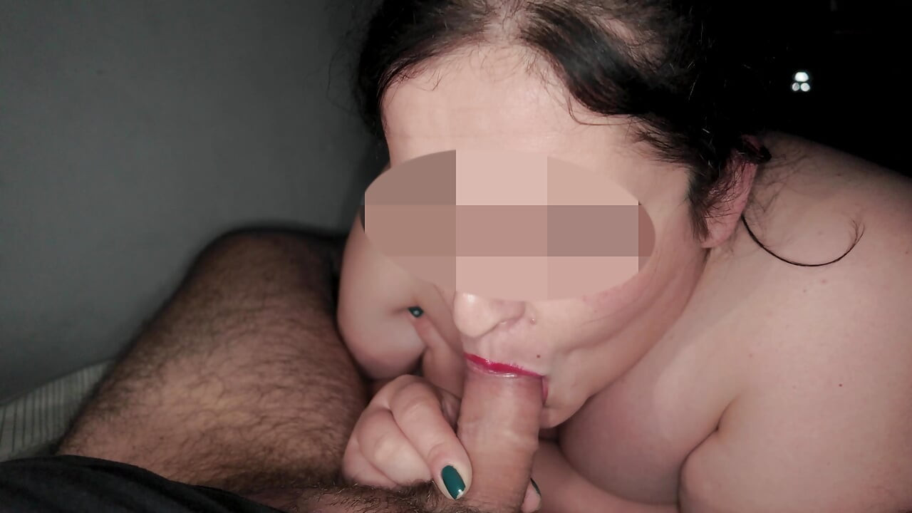 Stepmom Amazing Blowjob. Cum Swallow