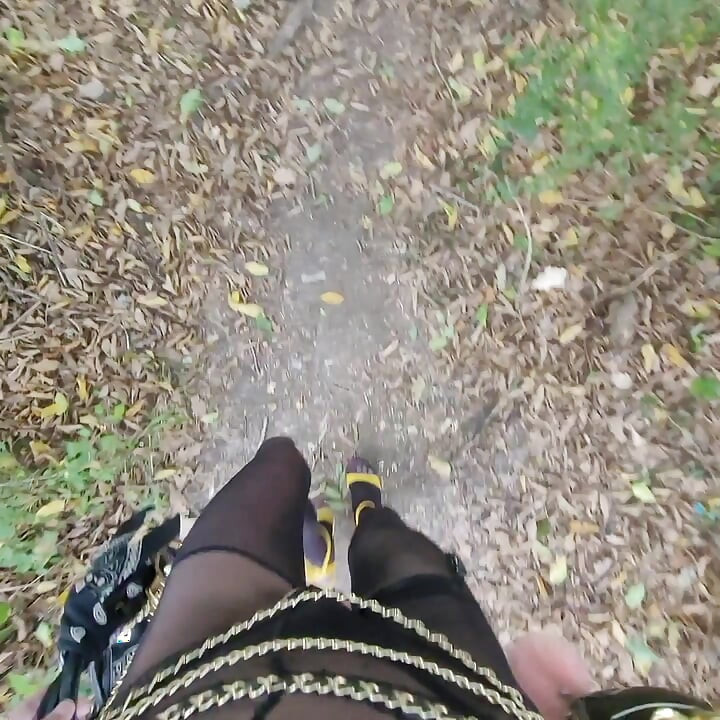 Exhibit P🚗U B L I C en Pute on a Parking Lot in the Forest, at La Faisanderie 91. Fanciful Tights, Thong [4sep25] Meet CoKiiNE! VaneSsaBiTCHx