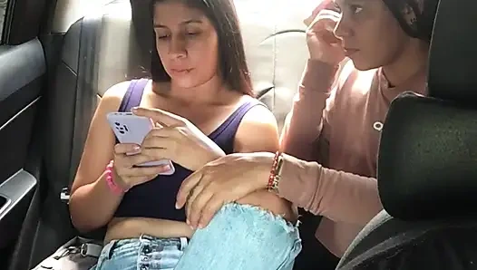 girls with orgasms screaming with excitement in the uber