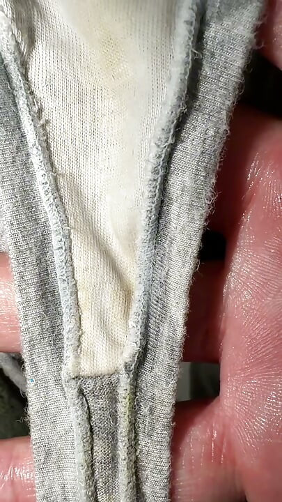 She left her wet panties for me and asked kindly to fill out with cum