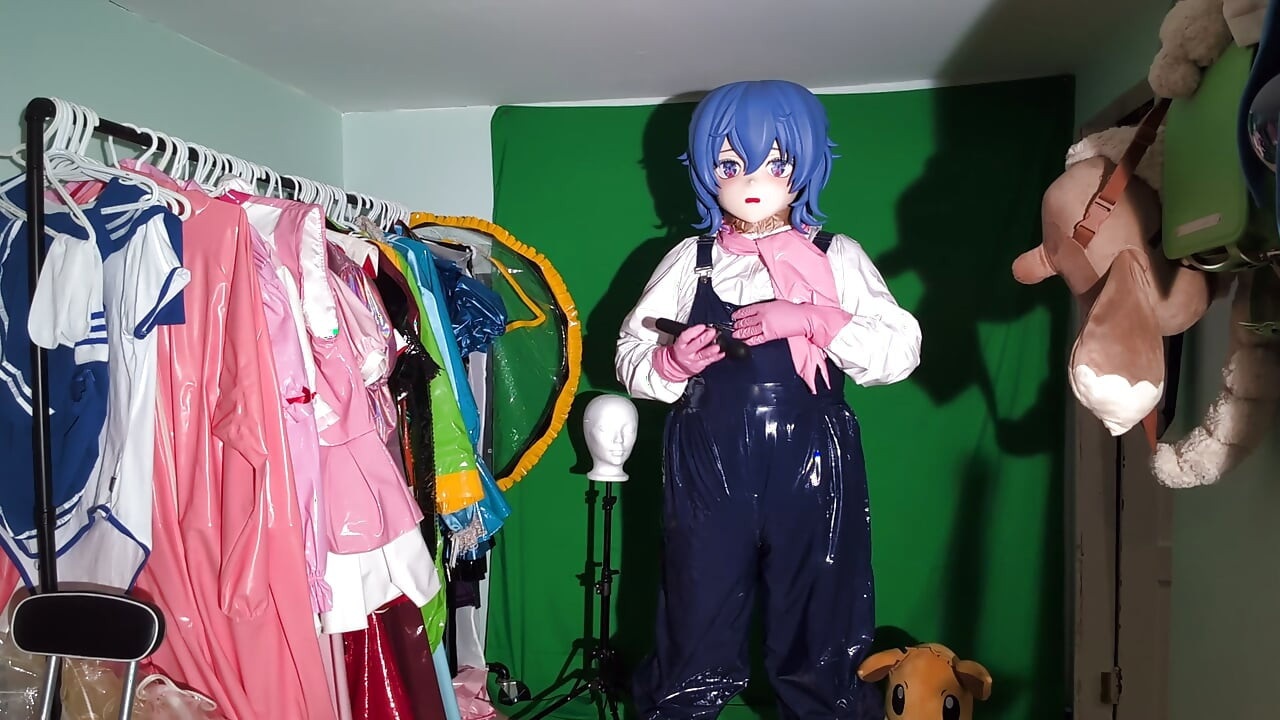 PVC Kigurumi Cosplayer Tuinier Outfit Vibrator Play