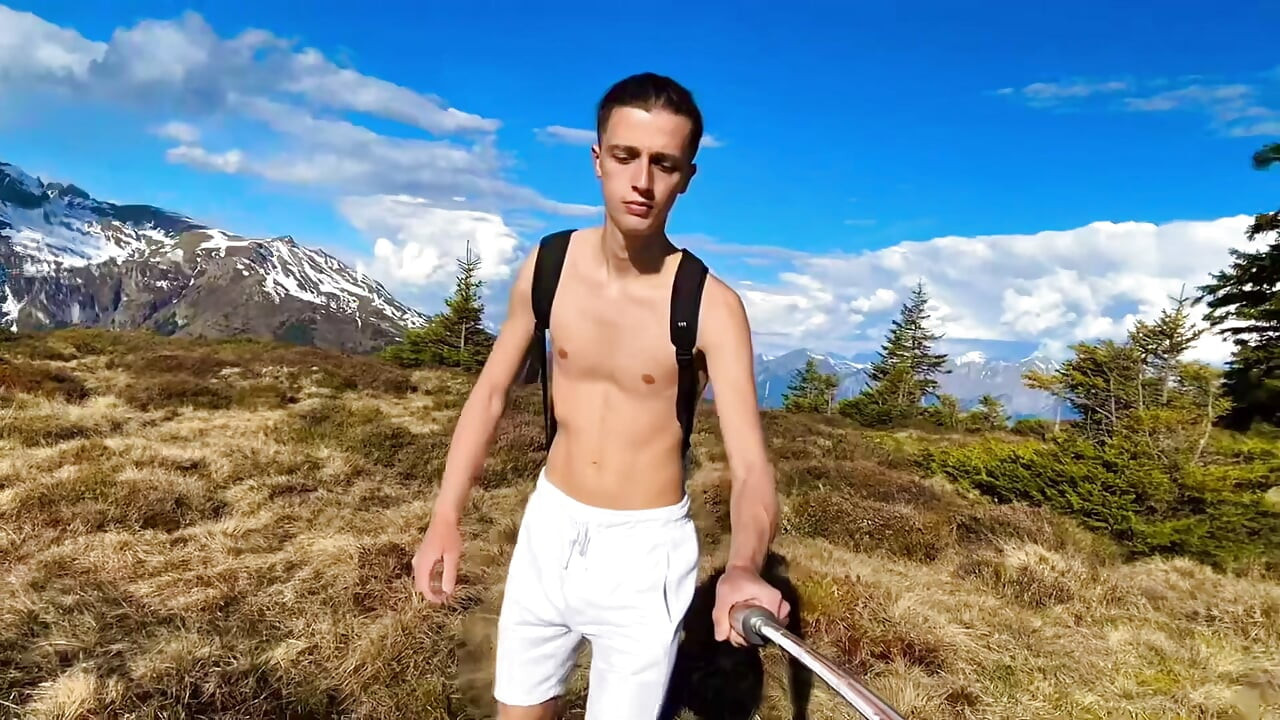Gay Twink Wanks in Public