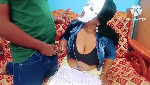Tution Teacher Teaches a Girl as How to Get Centum Without Distraction - Full Tamil Audio with Lustful Moaning