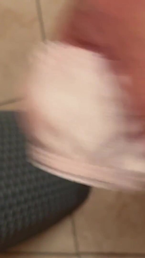 Jerking off in mater inlaws pink issy satin panties | Clip 1