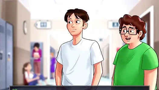 Summertime saga - Jenny had her baby. Johannes fucked Odette on the bike. Johannes fucked Roxxy