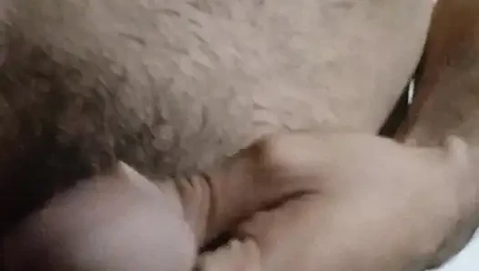 Man came out of the bathroom to get a straw in his room while no one is in his house