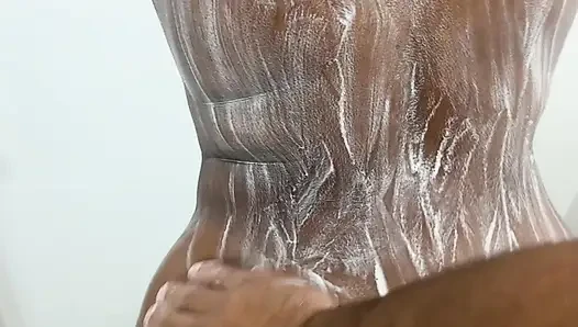 Big ass Indian shows her big ass in the shower