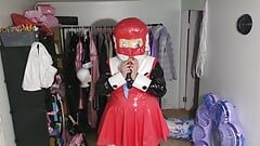 Pvc cosplay Kigurumi breathplay trong chiếc mũ trùm đầu tự chế - phiên bản dài