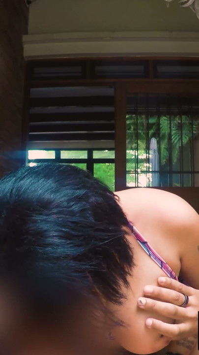 A kiss turned into a BJ...having some ROUGH fun with this BUSTY LATINA TEEN | Clip 2