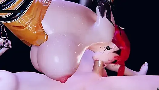 Богиня королева страсти в 3D - 3D анимация, хентай