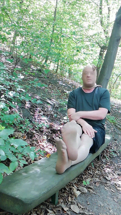 Nylon Fetish Break on the Seilbahnberg