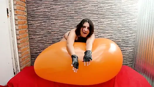 Videl and Great Saiyaman Have Sex on Big 36inch Balloon - Bunny Looner