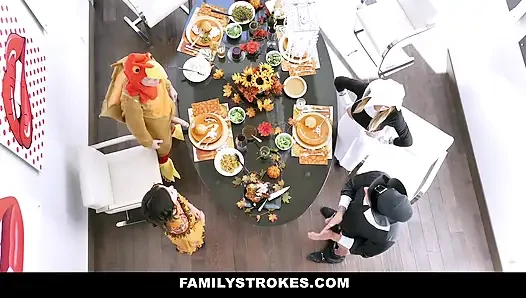 Geile milf & teen thanksgiving orgie mit stiefsohn & stiefvater