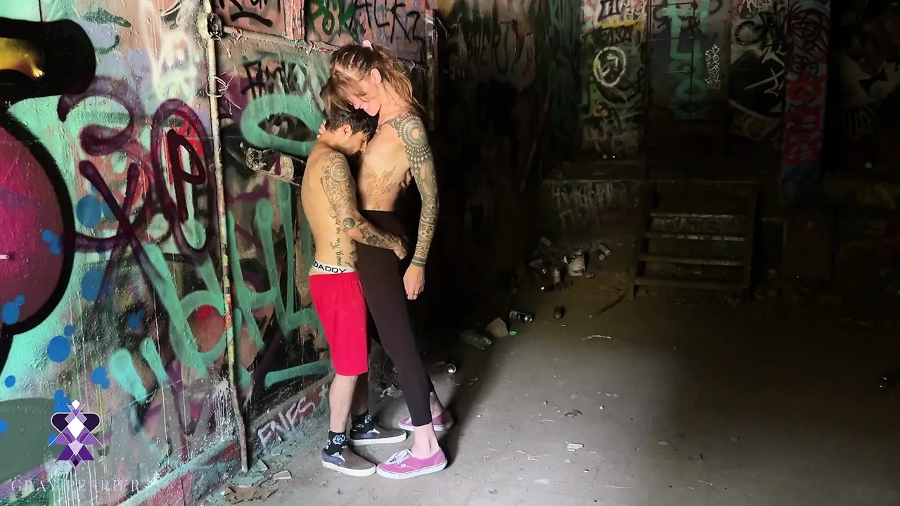 Trans Girl Caught Fucking a Trans Man in an Abandoned Building