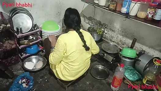 Big tits sister-in-law's doggy style ass fucking, cock sucked Hindi audio