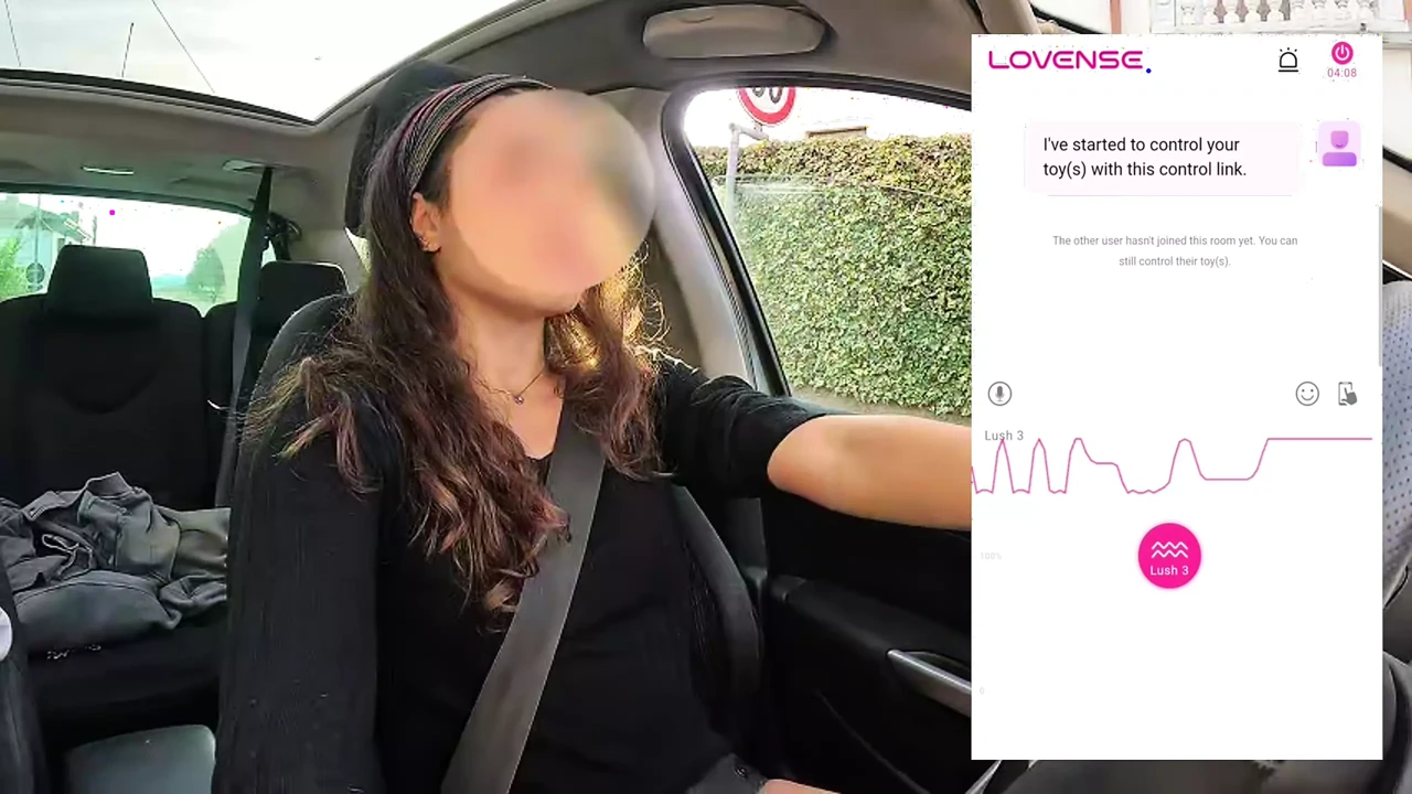 An unknown fan checks my lovense toy and makes me lose control of the car!