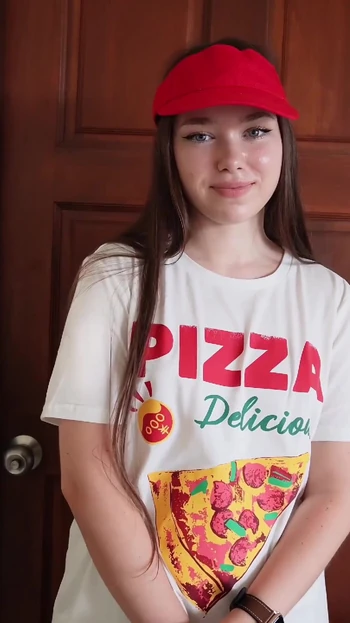 Powerful moment from "Fucked a cute delivery girl for being late."