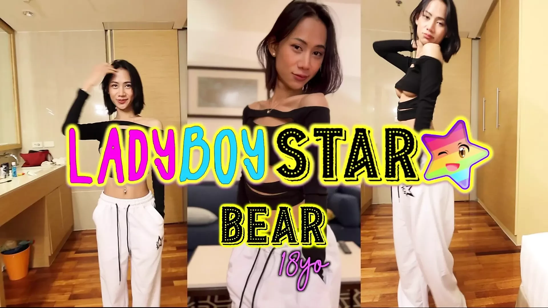 Ladyboystar - Deep anal sex in many positions and a facial with a hot ladyboy