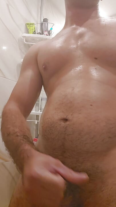 Jerking off with cumshot