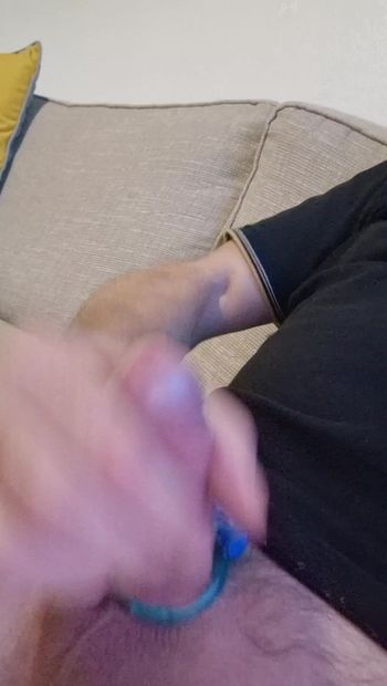 Second cum of the day. Used a vibrating cock ring