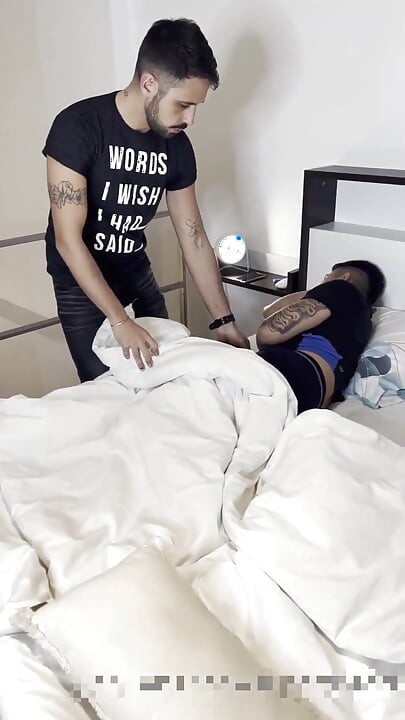 Milk in the Mouth! I Catch My Straight Cousins in Bed and Start Sucking Cock Until They Get Hot to Fuck Me