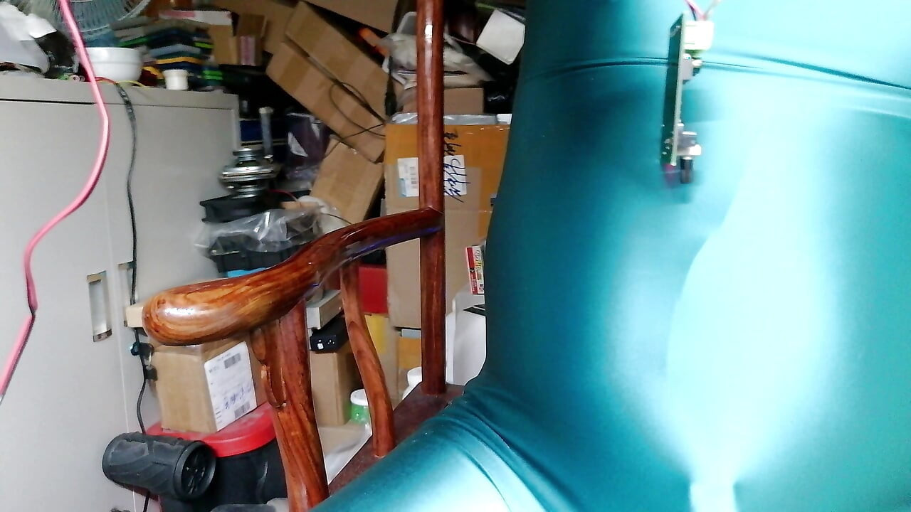 After putting on the bright blue bodysuit, I couldn't help but come a few times