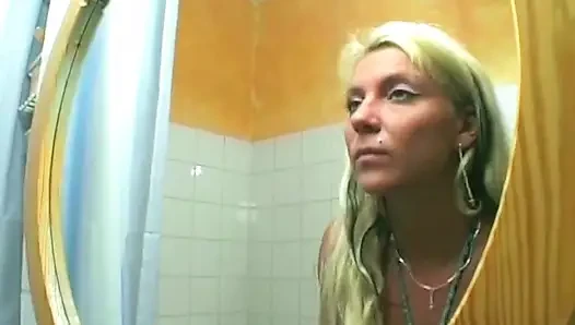 Blonde Uses Thick Dildo on Dripping Wet Pussy