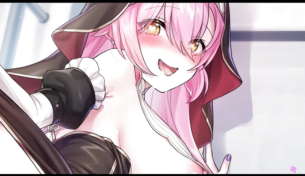 Kaiju Princess 2 Scenes Nun Cosplay 2 - Pink haired woman gets dick in her ass