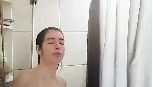 Milf taking a shower