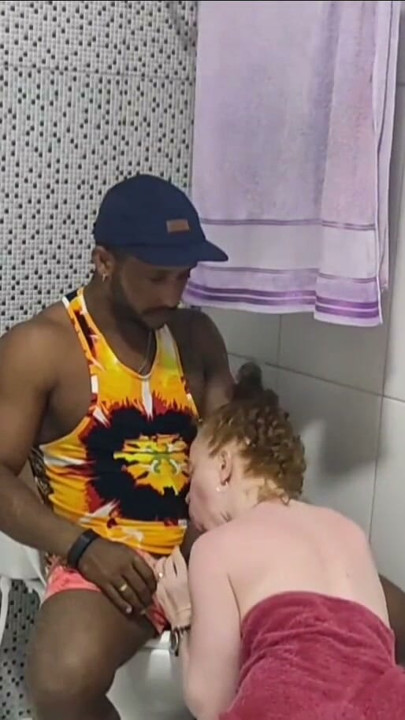 My friend asked to use my bathroom and it took a while I went to see what happened and found him smelling my panties and jerking | Clip 1