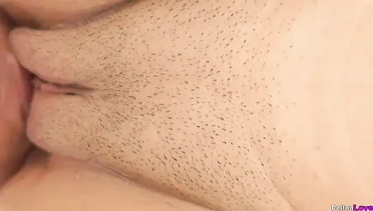 Oral sex to beautiful latina stepsister, wet pussy close up