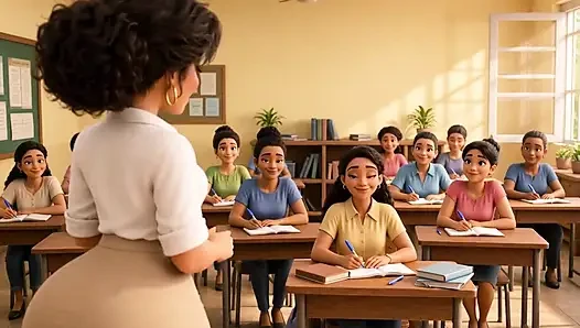 Der lehrer überspringte heute Mathe und lehrte die Klasse, wie man ihre Ehen rettet (ai generiert)