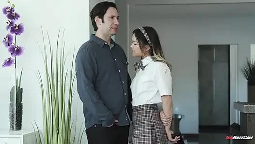 Teen Asian Schoolgirl Lulu Chu Sucks It Good