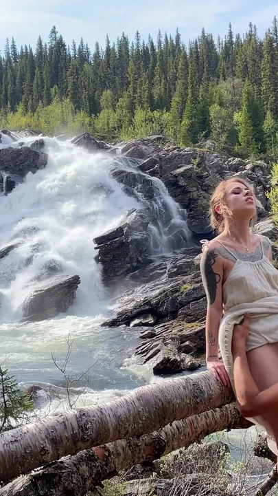 Spectacular moment from "Hot Sex by the Waterfall - We Couldn't Resist - RosySkye"